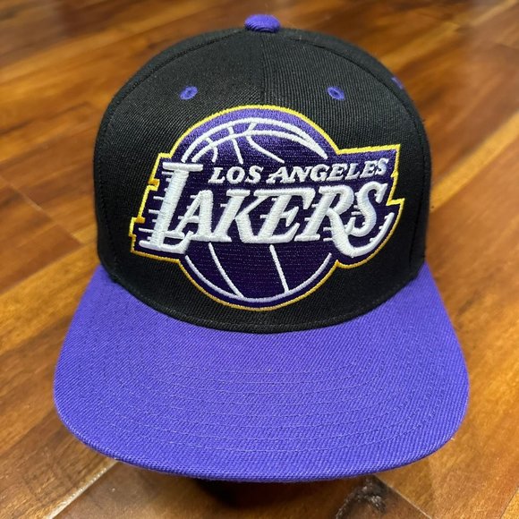 Mitchell & Ness Other - Mitchell & Ness Lakers Snapback Hat Black Purple NBA Los Angeles LA Basketball